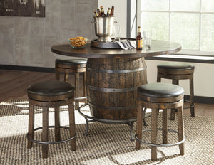 Round Pub Table/ Wine Barrel Base