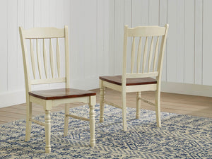 British Isles MB Slatback Chair-Cocoa Bean/Chalk