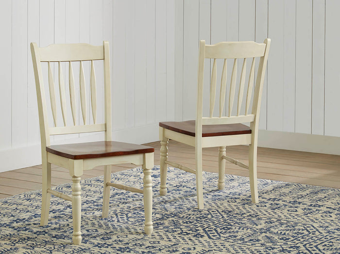 British Isles MB Slatback Chair-Cocoa Bean/Chalk