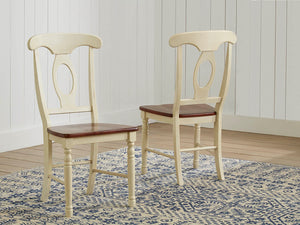 British Isles MB Side Chair Merlot/Buttermilk