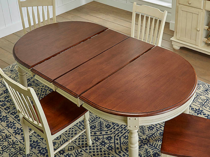 British Isles MB Oval Dining Table Merlot/Buttermilk