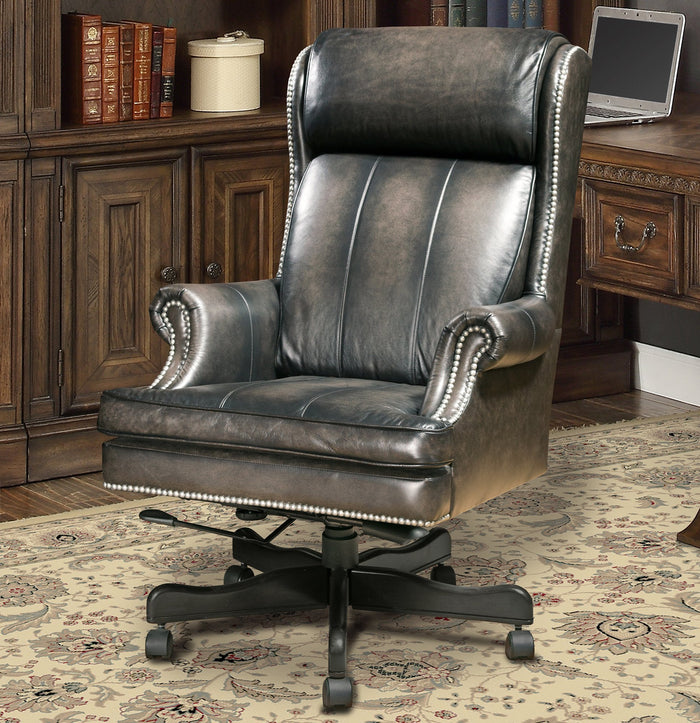 Smoke Wipe Leather Desk Chair