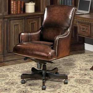 Brown Wipe Leather Desk Chair