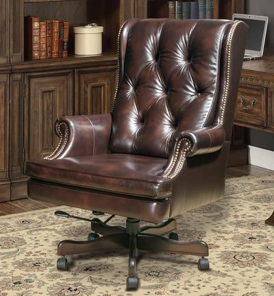 Havana Leather Desk Chair